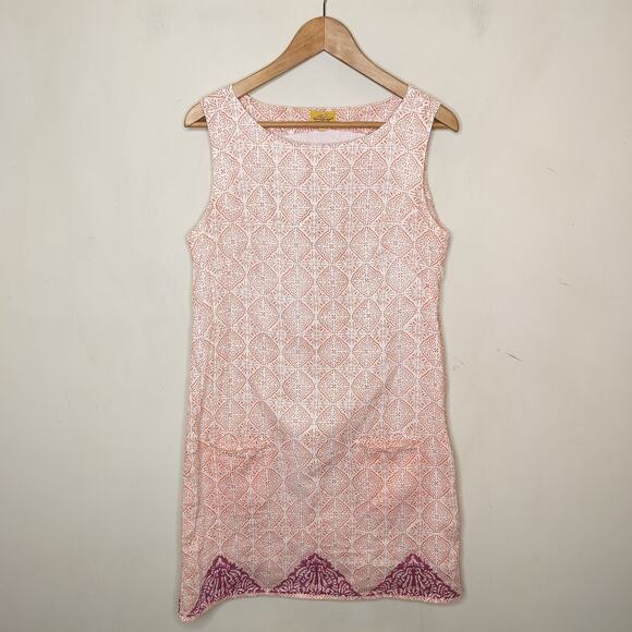 Roberta Roller Rabbit Shift Dress Floral Block Print Pockets - Picture 1 of 10